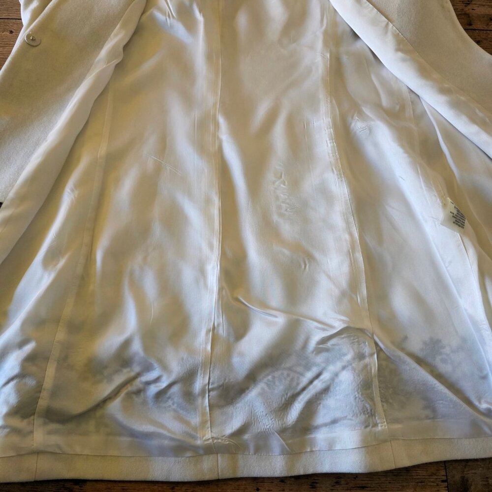 Peter Nygard Ivory Wool Embroidered Coat 14 Boho Folk Jacket Longline Tunic L - Picture 9 of 16